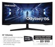 Samsung 34" Odyssey G55T UWQHD 165Hz Gaming Monitor LC34G55TWWPXEN
