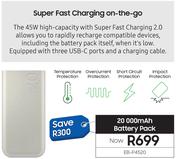 Samsung 20000mAh Battery Pack EB-P4520