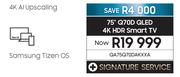 Samsung 75" Q70D QLED 4K HDR Smart TV QA75Q70DAKXXA