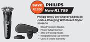 Philips Wet & Dry Shaver S5898/38 USB A Charging With Beard Styler 