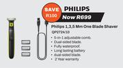 Philips 1, 3, 5mm One Blade Shaver QP2724/10