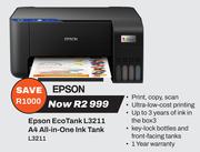 Epson Eco Tank L3211 A4 All In One Ink Tank 