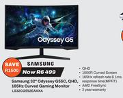 Samsung 32" Odyssey G55C, QHD, 165Hz Curved Gaming Monitor LS32CG552EAXXA