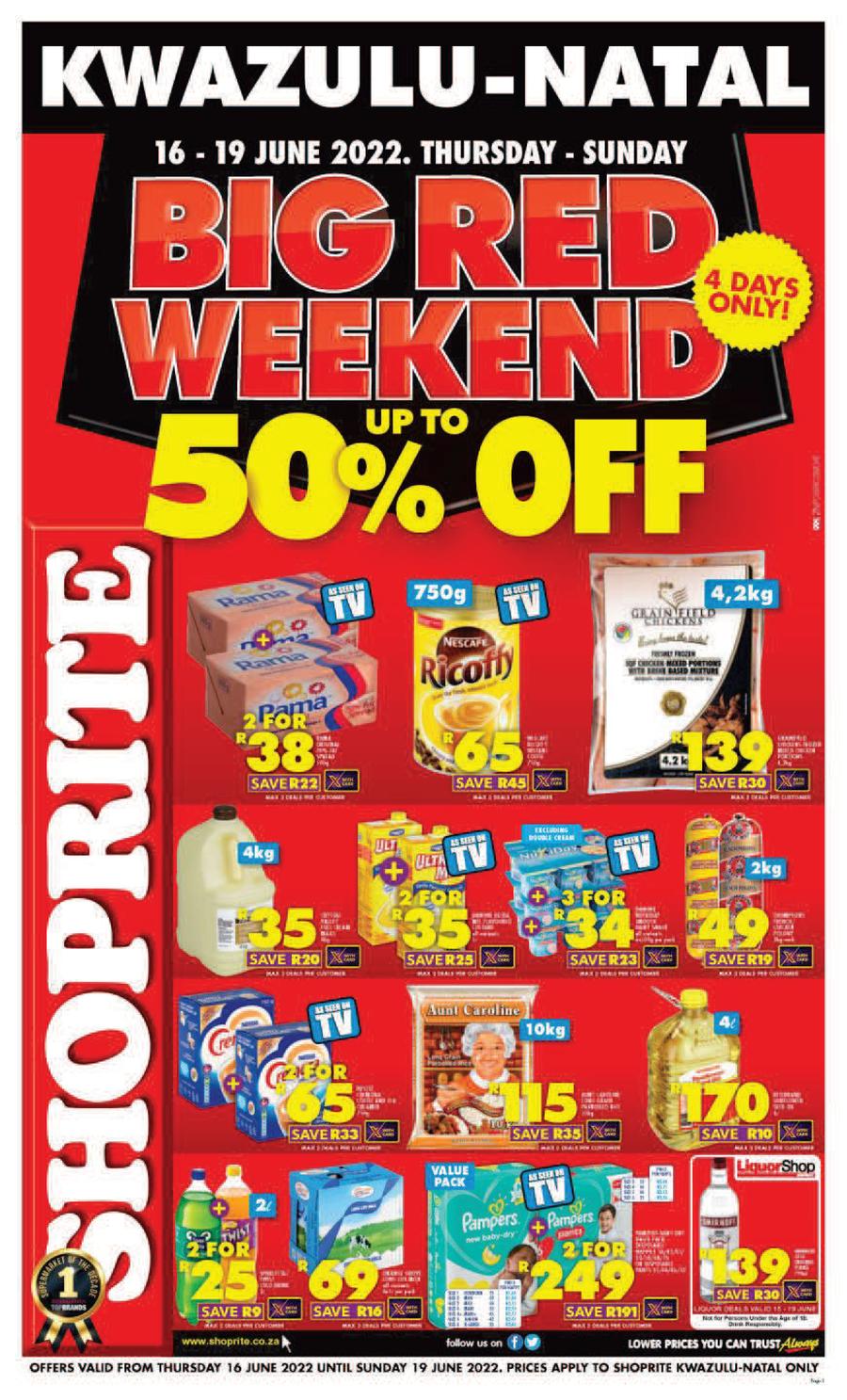 Shoprite KwaZuluNatal Big Red Weekend (16 June 19 June 2022) — m