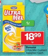 Danone Ultra Mel Custard Assorted-1ltr