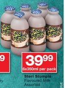 Steri Stumpie Flavoured Milk Assorted-6x350ml Per Pack