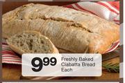 Freshly Baked Ciabatta Bread-Each
