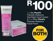 Pond's Flawless Radiance Day/Night Facial Cream 50g & 100ml Facial Foam