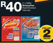 Enterprise Red/Smoked Viennas-2x500g