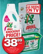 Ariel Auto Washing Powder-2kg/Concentrate-1.5ltr/Capsules-14's Each