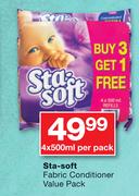 Sta-Soft Fabric Conditioner Value Pack-4x500ml Per Pack