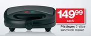 Platinum 2-Slice Sandwich Maker