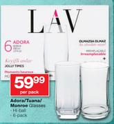 Adora/Tuana/Monroe Glasses Hi-Ball-Per 6 Pack
