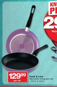 Cook & Love Non-Stick Frying Pan Set 24cm & 28cm-Per Set