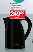 Platinum Cordless Kettle Black/White 1.7L