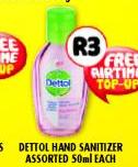 Dettol Hand Sanitizer Assorted-50Ml