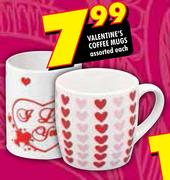 Valentine's Coffee Mugs Assorted-Each