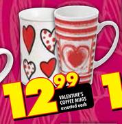 Valentine's Coffee Mugs Assorted - Each