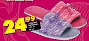 Ladies Open Toe Slippers Sizes 3-8-Per Pair