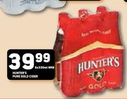 Hunter's Pure Gold Cider-6x330ml