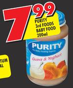 Purity 3rd Foods Baby Food-200ml