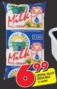 Crystal Valley Fresh Milk-1Ltr Sachet