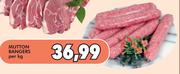 Mutton Bangers-Per Kg