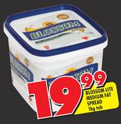 Blossom Lite Medium Fat Spread-1kg Tub