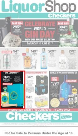 Checkers LiquorShop KZN : Gin Day (7 June - 10 June 2017), page 1