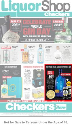 Checkers LiquorShop KZN : Gin Day (7 June - 10 June 2017), page 1