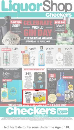 Checkers LiquorShop KZN : Gin Day (7 June - 10 June 2017), page 1