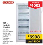 Goldair 250 L Upright Freezer (White) GSR-320/GSF-250