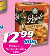 Rajah Curry Powder-100g Each