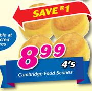 Cambridge Food Scones 4’s