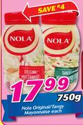 Nola Original/Tangy Mayonnaise-750g Each
