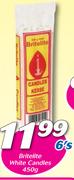 Britelite White Candles 6’s-450g