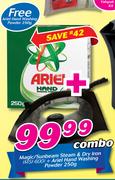 Magic/Sunbeam Steam & Dry Iron (MSI-600) + Ariel Hand Washing Powder-250g