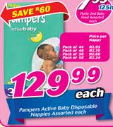 Pampers Active Baby Disposable Nappies-Each