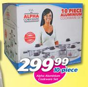 Alpha 10 Piece Aluminium Cookware Set-Per Set