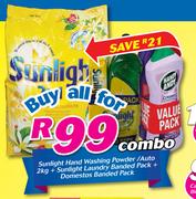 Sunlight Hand Washing Powder/Auto-2kg Combo