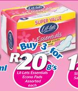 Lil-Lets Essentials Econo Pads 8’s-Each