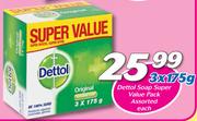 Dettol Soap Super Value Pack-3x175g Each