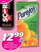 Purejoy 100% Fruit Juice Blend-1Ltr Each
