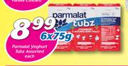 Parmalat Yoghurt Tubz-6x75g Each