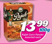 Rajah Curry Powder Assorted-100g Each