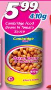 Cambridge Dood Beans In Tomato Sauce-410g