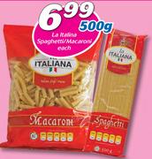 La Italina Spaghetti/Macaroni-500g Each