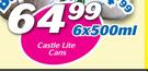 Castle Lite Cans-6 x 500ml