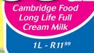 Cambridge Food Long Life Full Cream Milk-1Ltr