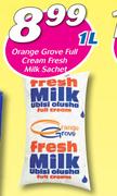 Orange Grove Full Cream Fresh Milk Sachet-1Ltr
